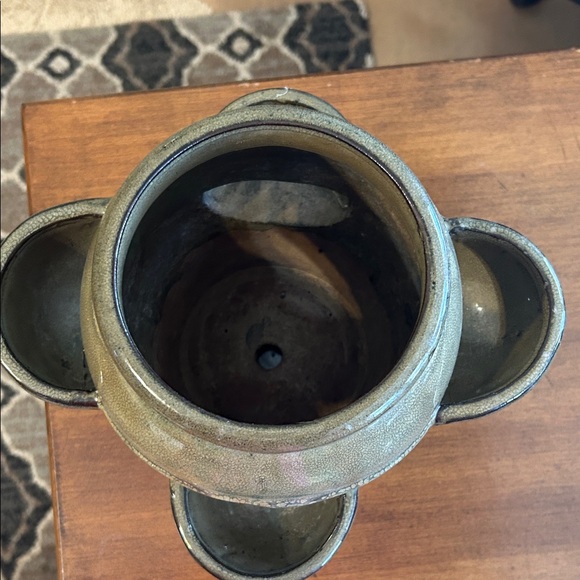 Handcrafted Green Ceramic Strawberry Planter - Picture 11 of 14